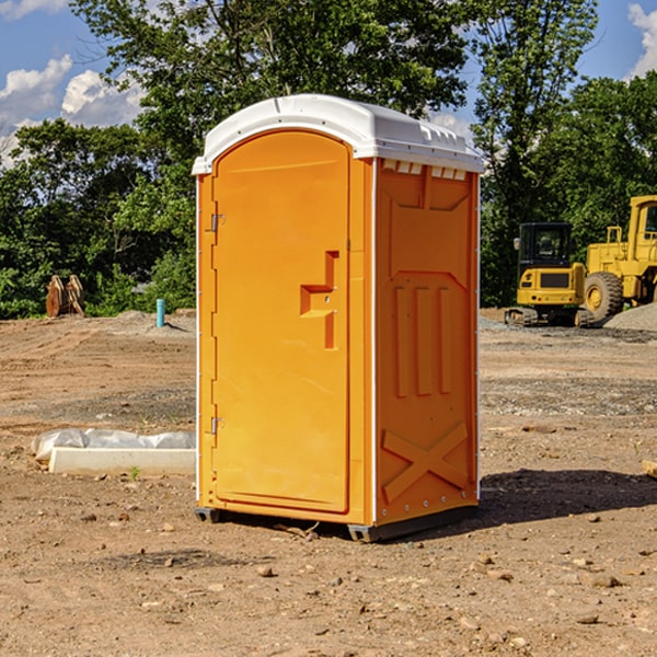 how often are the porta potties cleaned and serviced during a rental period in Marble